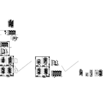 联排别墅建筑设计施工图纸（建筑cad图纸）