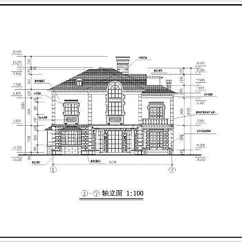 某地两层带阁楼别墅建筑设计施工图