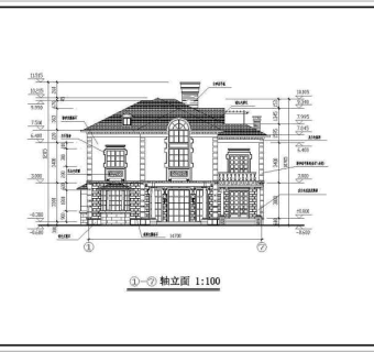 某地两层带阁楼别墅建筑设计施工图