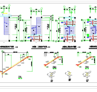 2018最新整合资料-29款各式各样混凝土楼梯设计详图CAD详图3D模型