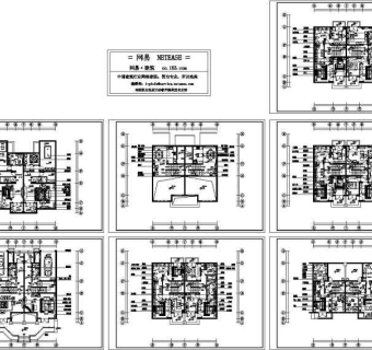 联体别墅1-3层平面方案图