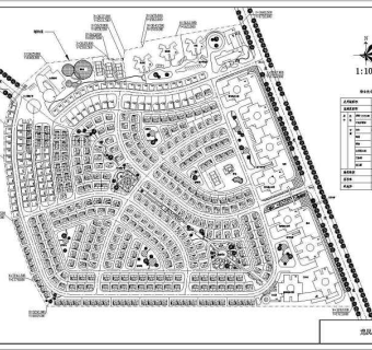 大型别墅区规划总平面