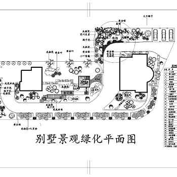 别墅庭院设计图3D模型