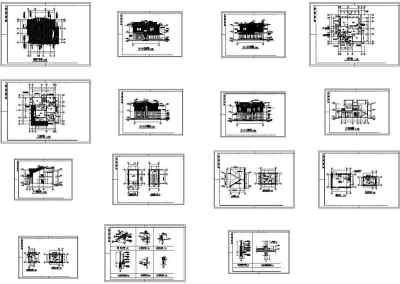 别墅全套施工图纸