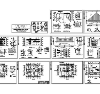 别墅建筑全套图