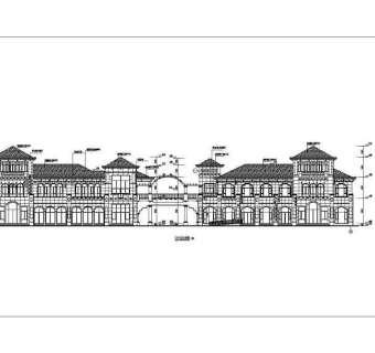 某地三层框架结构商业楼石材幕墙施工图3D模型