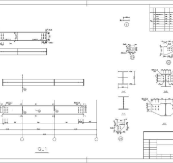 钢结构五层框架结构构件及节点施工详图