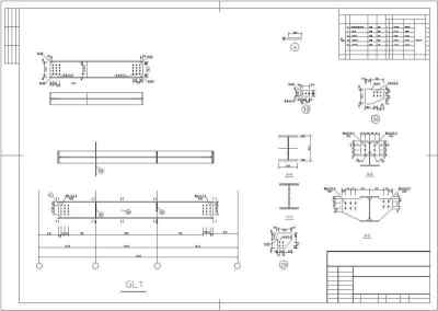 钢结构五层框架结构构件及节点施工详图