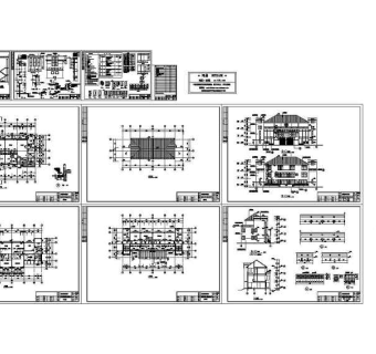 广州冠迪花园双连别墅施工图