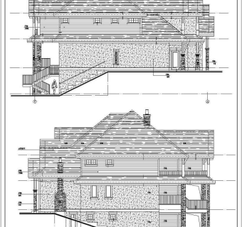 某小区两层带地下室框架结构别墅全套设计施工图