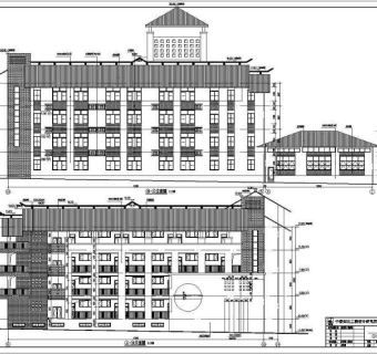 某地区四层框架结构教学楼建筑施工图