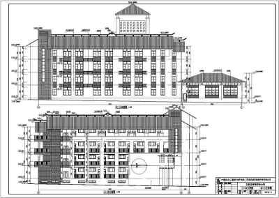 某地区四层框架结构教学楼建筑施工图