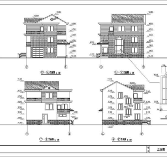 某地三层框架结构农村别墅建筑结构设计施工图