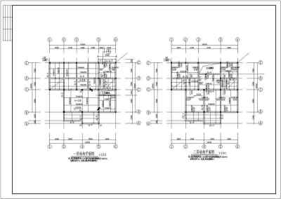 某地二层砖混结构独立别墅结构施工图