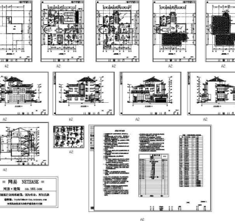 别墅全套建筑图