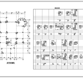 某地三层异形柱框架结构别墅结构施工图