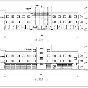 三层全框架结构办公楼建筑施工图