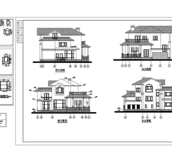 某别墅外立面门窗设计图纸