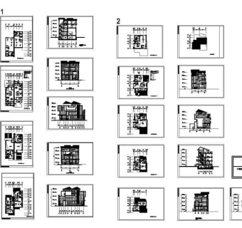 两套不同别墅设计及施工图