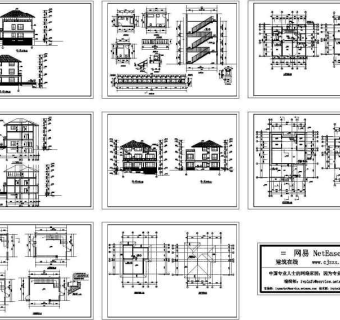 多层别墅平立面图