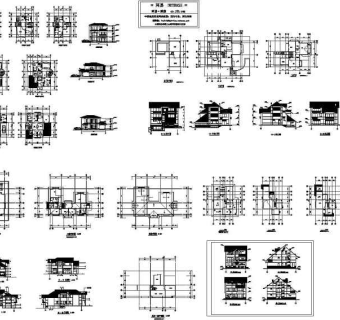 几套别墅图纸