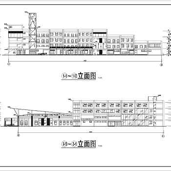 某四层大学生活动中心设计方案图（学生课程设计）3D模型