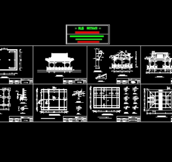 水榭古建设计方案施工图3D模型