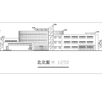 某地三层框架结构大学生活动中心建筑设计方案图纸3D模型