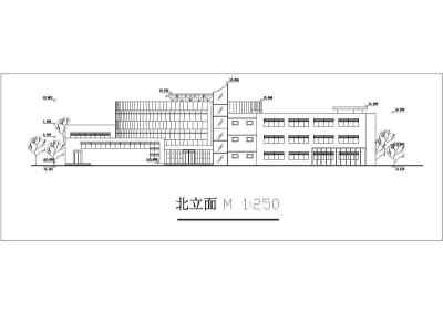 某地三层框架结构大学生活动中心建筑设计方案图纸3D模型