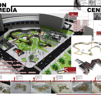 中国大学生建筑版式设计c3D模型