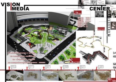 中国大学生建筑版式设计c3D模型