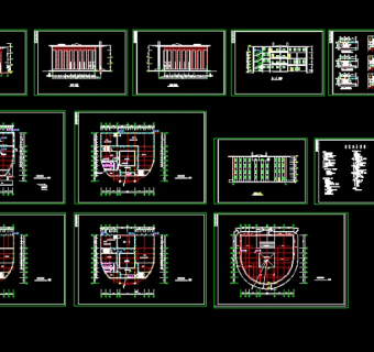 某城建图书馆设计cad建筑方案图
