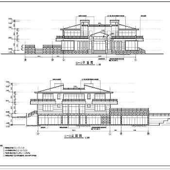 某地两层豪华独栋别墅建筑设计施工图