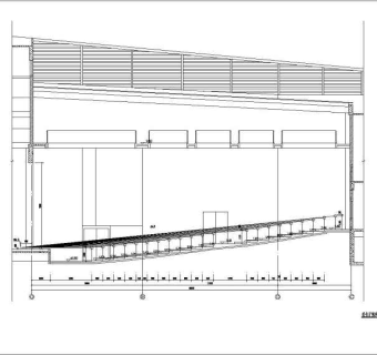 某地1层混凝土框架结构报告厅建筑施工图