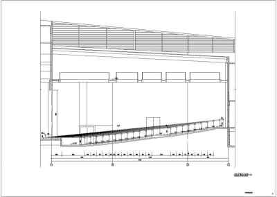 某地1层混凝土框架结构报告厅建筑施工图