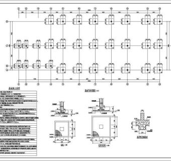 某地二层框架结构阶梯教室结构设计施工图