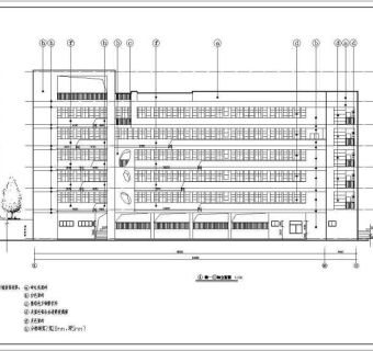 某六层框架结构学生宿舍楼建筑设计施工图