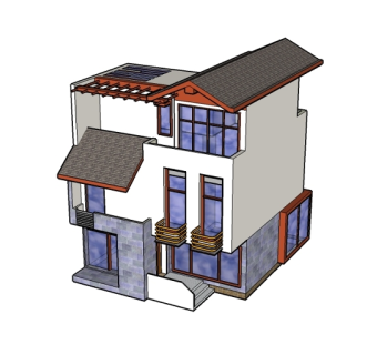 临摹建筑创作上的别墅