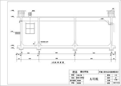 某水污染处理A20工艺课程设计全套图纸