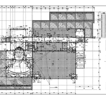 框架结构三层数据中心平面图