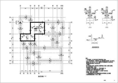 某四种户型砖混别墅结构设计施工图