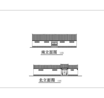 四合院方案cad施工图