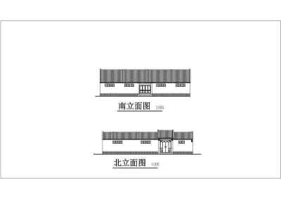 四合院方案cad施工图