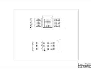 某三层办公楼建筑设计方案图纸（学生课程设计）