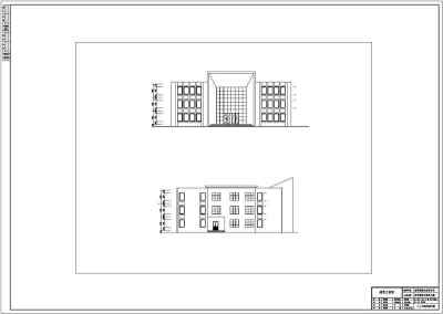 某三层办公楼建筑设计方案图纸（学生课程设计）