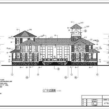 某旅游区两层双拼别墅建筑设计施工图