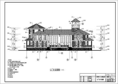 某旅游区两层双拼别墅建筑设计施工图