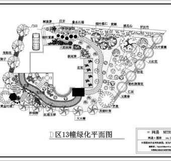 凤凰台别墅绿化平面图
