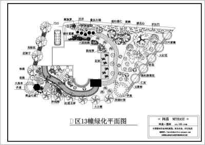 凤凰台别墅绿化平面图