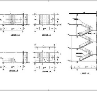小区超市建筑设计CAD施工图纸
